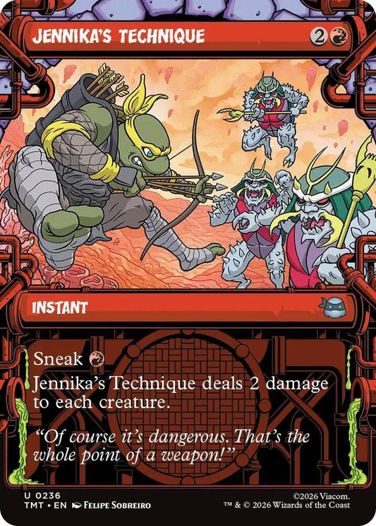 TMT - Teenage Mutant Ninja Turtles - Jennika's Technique (BORDERLESS) (FOIL) Magic The Gathering