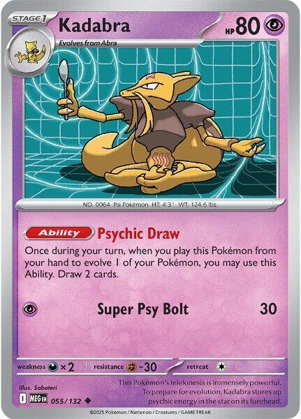 Pokémon - Mega Evolution [MEG] - Kadabra - 055/132 (Reverse Foil) Pokemon