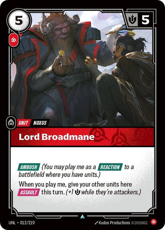 [UNL] - Riftbound: Unleashed - Lord Broadmane Riftbound