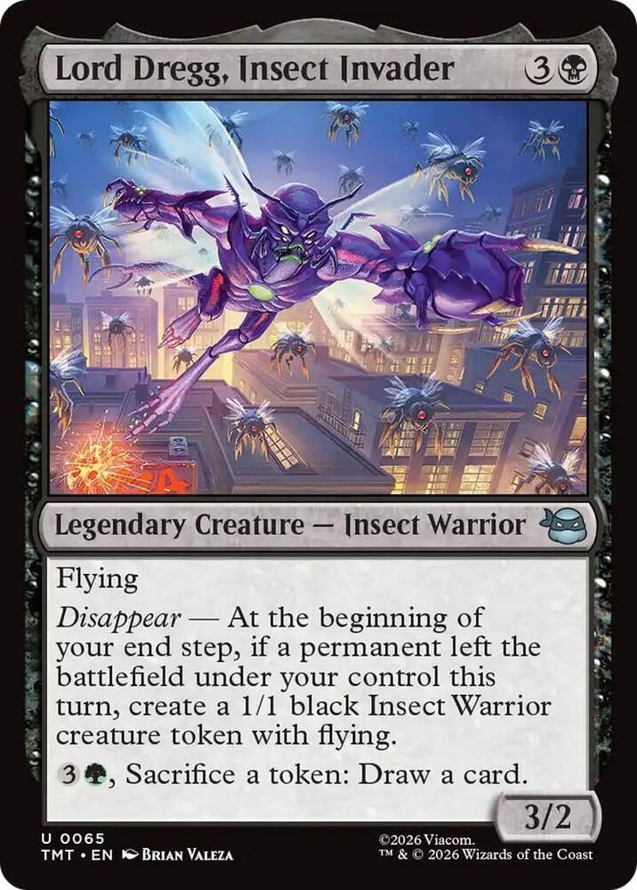 TMT - Teenage Mutant Ninja Turtles - Lord Dregg, Insect Invader Magic The Gathering