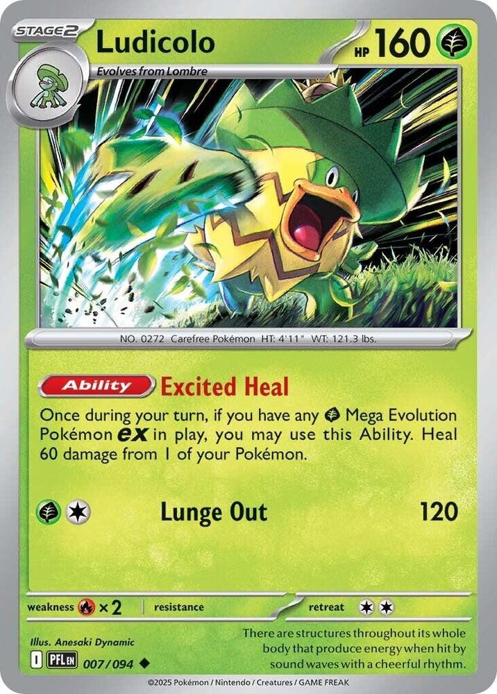 Pokémon - Phantasmal Flames (PFL) - Ludicolo - 007/094 Pokemon