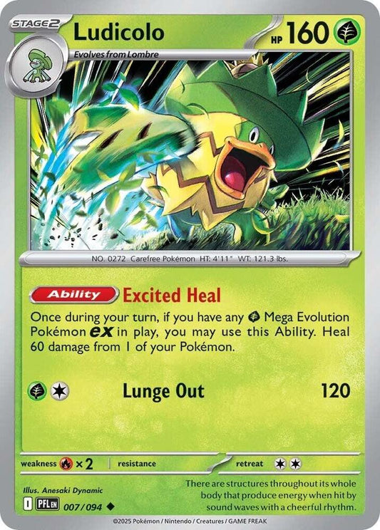 Pokémon - Phantasmal Flames (PFL) - Ludicolo - 007/094 Pokemon