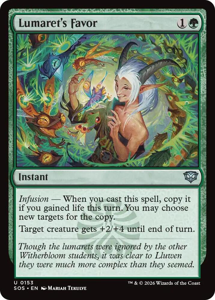 SOS - Secrets Of Strixhaven - Lumaret's Favor Magic The Gathering