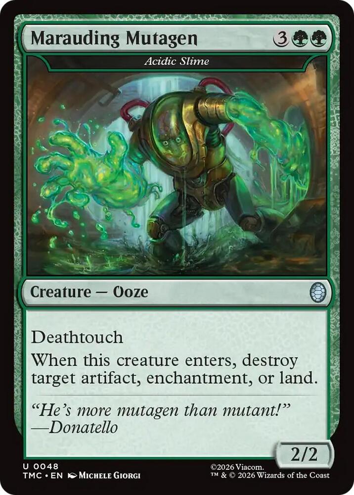 TMT - Teenage Mutant Ninja Turtles - Marauding Mutagen - Acidic Slime Magic The Gathering
