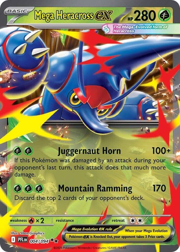 Pokemon - Phantasmal Flames [PFL] - Mega Heracross ex - 004/094 Pokemon