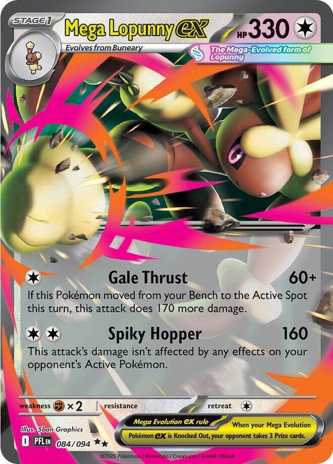 Pokémon - Phantasmal Flames [PFL] - Mega Lopunny ex - 084/094 (Foil) Pokemon