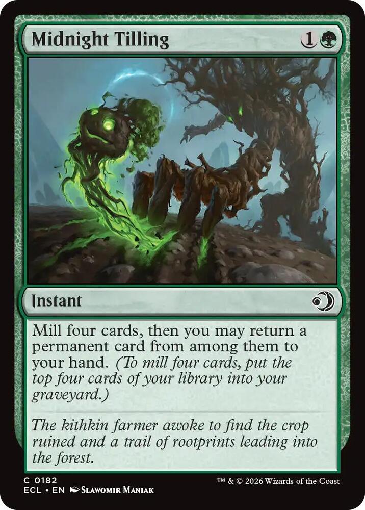 ECL - Lorwyn Eclipsed MTG Card - Midnight Tilling Magic The Gathering
