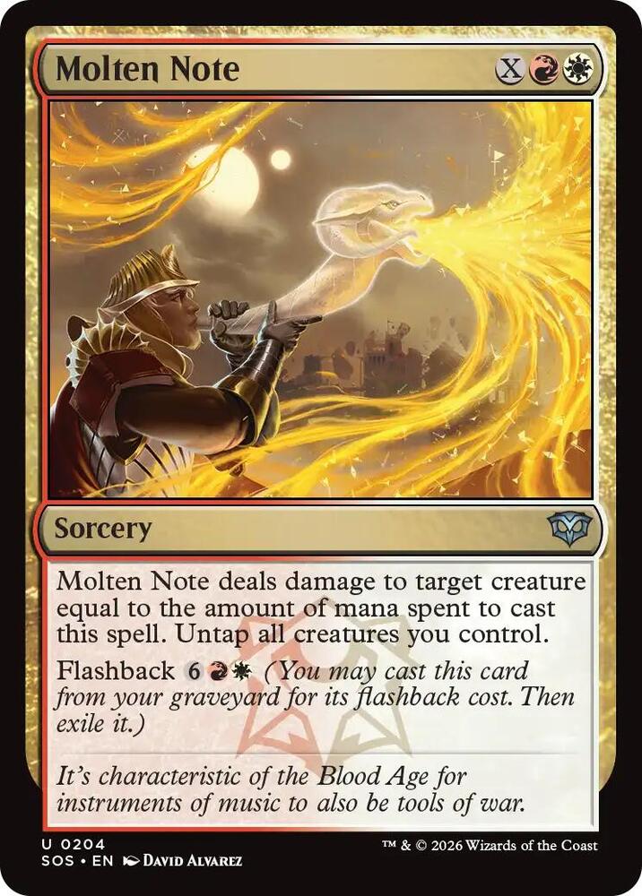 SOS - Secrets of Strixhaven - Molten Note Magic The Gathering