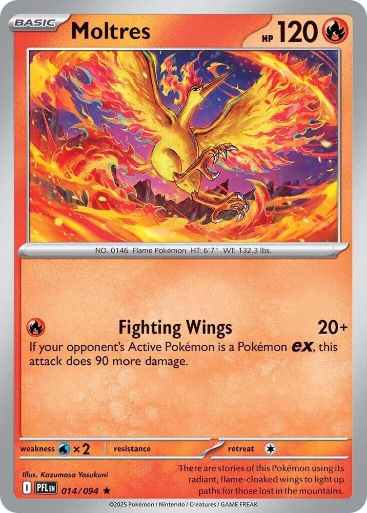 Pokémon - Phantasmal Flames [PFL] - Moltres - 014/094 (Reverse Foil) Pokemon