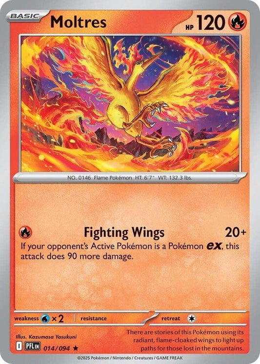 Pokémon - Phantasmal Flames [PFL] - Moltres - 014/094 (Reverse Foil) Pokemon