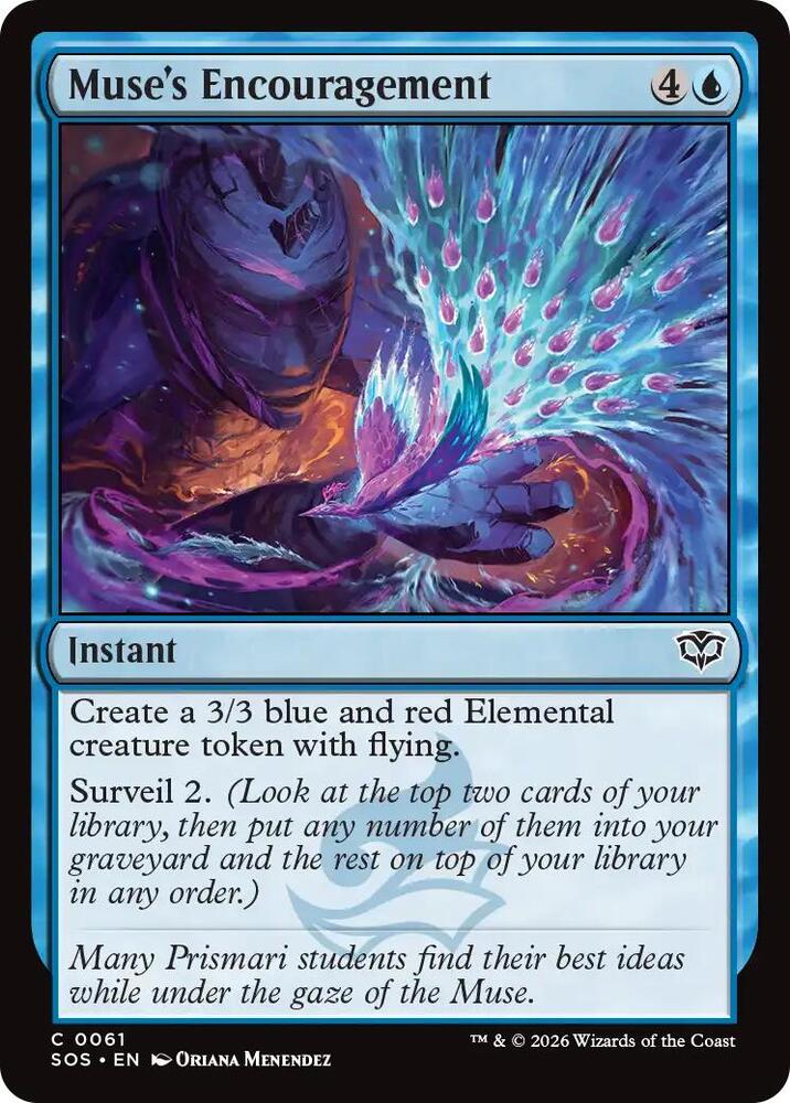SOS - Secrets Of Strixhaven - Muse's Encouragement Magic The Gathering