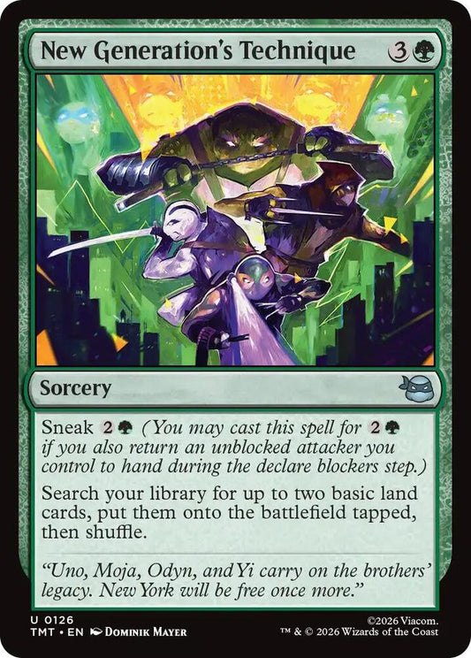 TMT - Teenage Mutant Ninja Turtles - New Generation's Technique (FOIL) Magic The Gathering