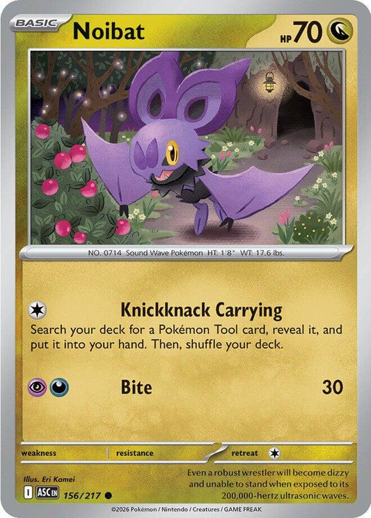 Pokemon - ME2.5 - ME: Ascended Heroes (ASC) - Noibat - 156/217 Pokemon