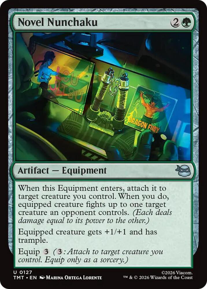 TMT - Teenage Mutant Ninja Turtles - Novel Nunchaku (FOIL) Magic The Gathering