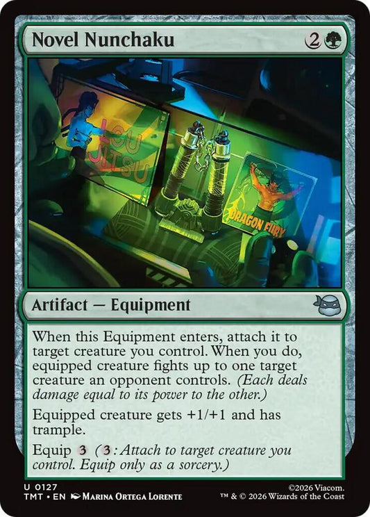 TMT - Teenage Mutant Ninja Turtles - Novel Nunchaku (FOIL) Magic The Gathering