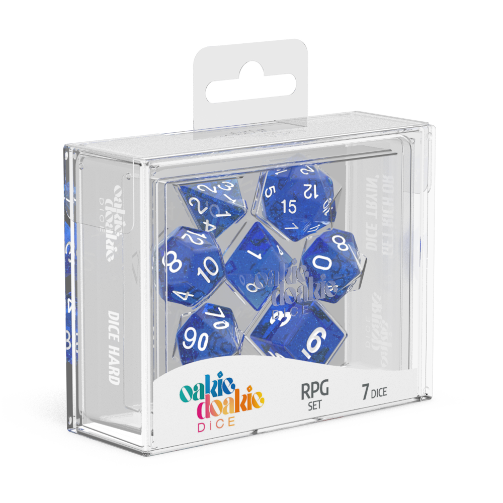 oakie doakie DICE RPG Set Speckled: Blue (7) Oakie Doakie