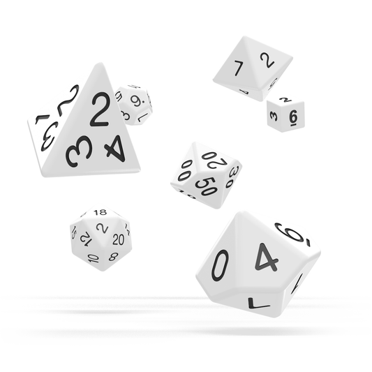 oakie doakie DICE RPG Set Solid: White (7) Oakie Doakie