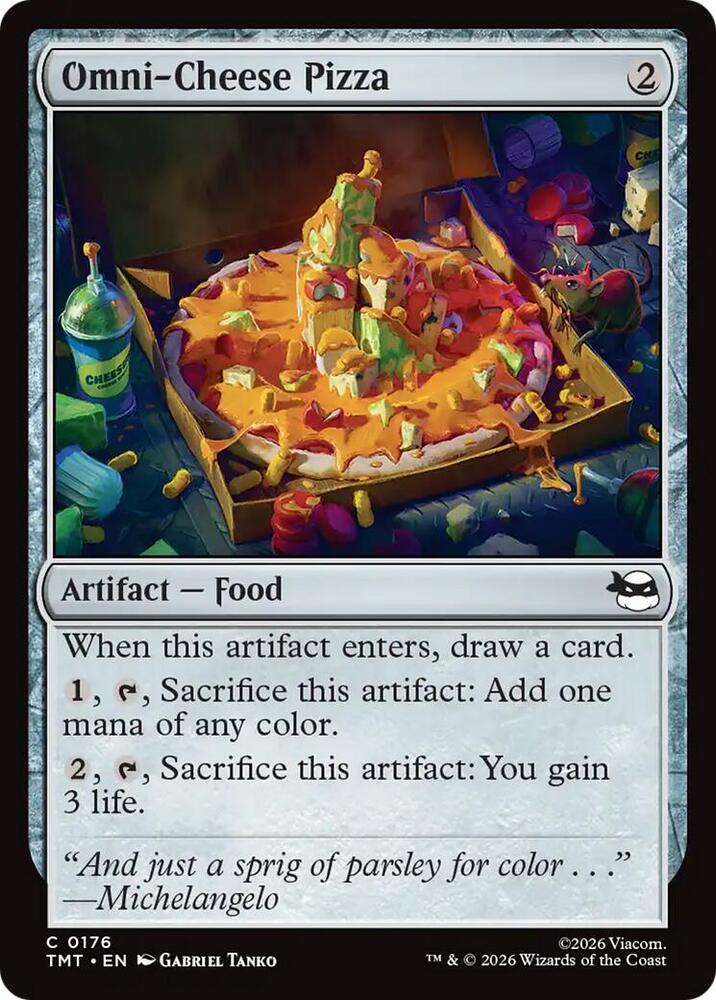 TMT - Teenage Mutant Ninja Turtles - Omni-Chesse Pizza (FOIL) Magic The Gathering