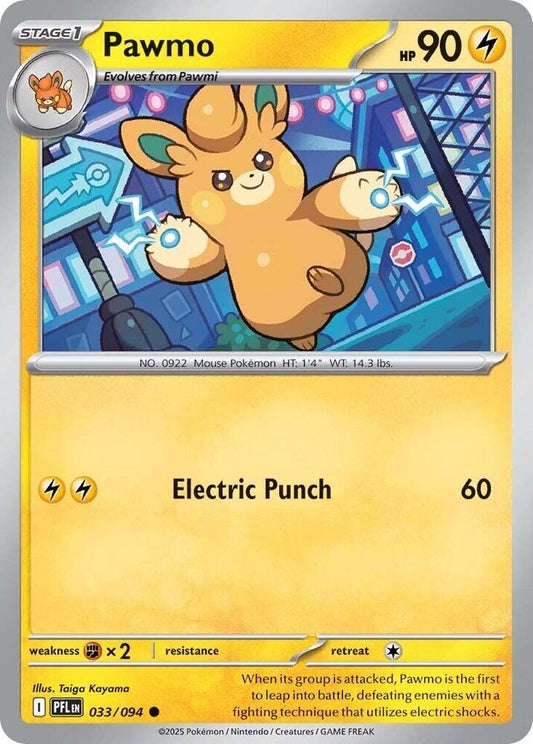 Pokemon - Phantasmal Flames (PFL) - Pawmo - 033/094 Pokemon