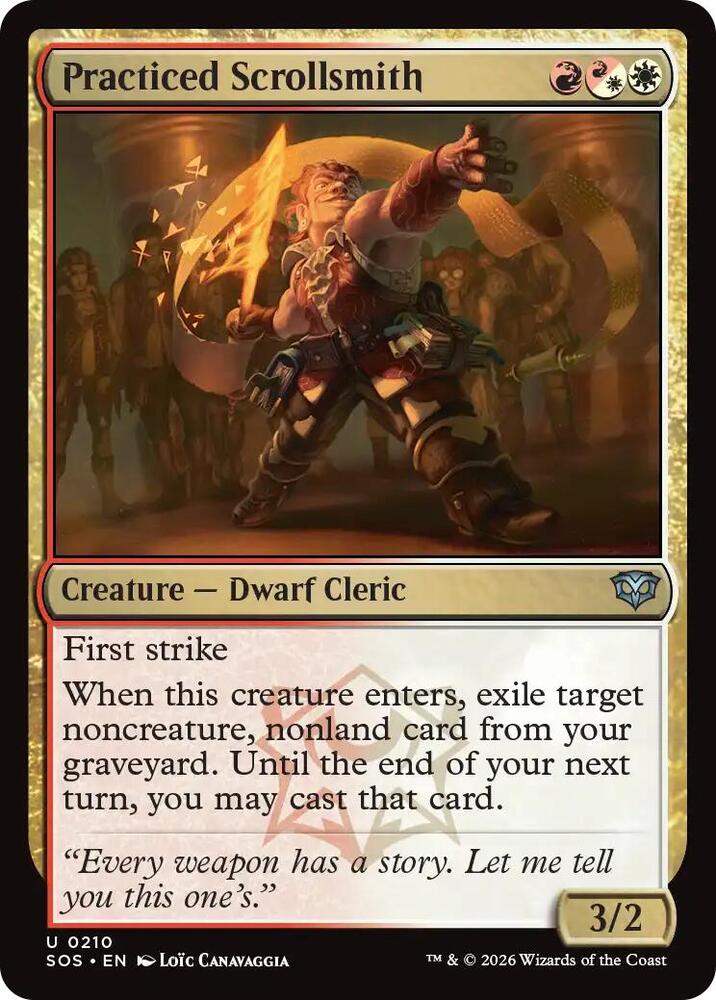 SOS - Secrets of Strixhaven - Practiced Scrollsmith Magic The Gathering