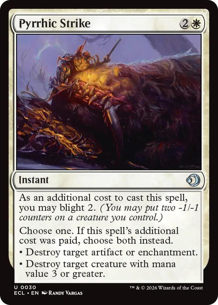 ECL - Lorwyn Eclipsed MTG Card - Pyrrhic Strike Magic The Gathering
