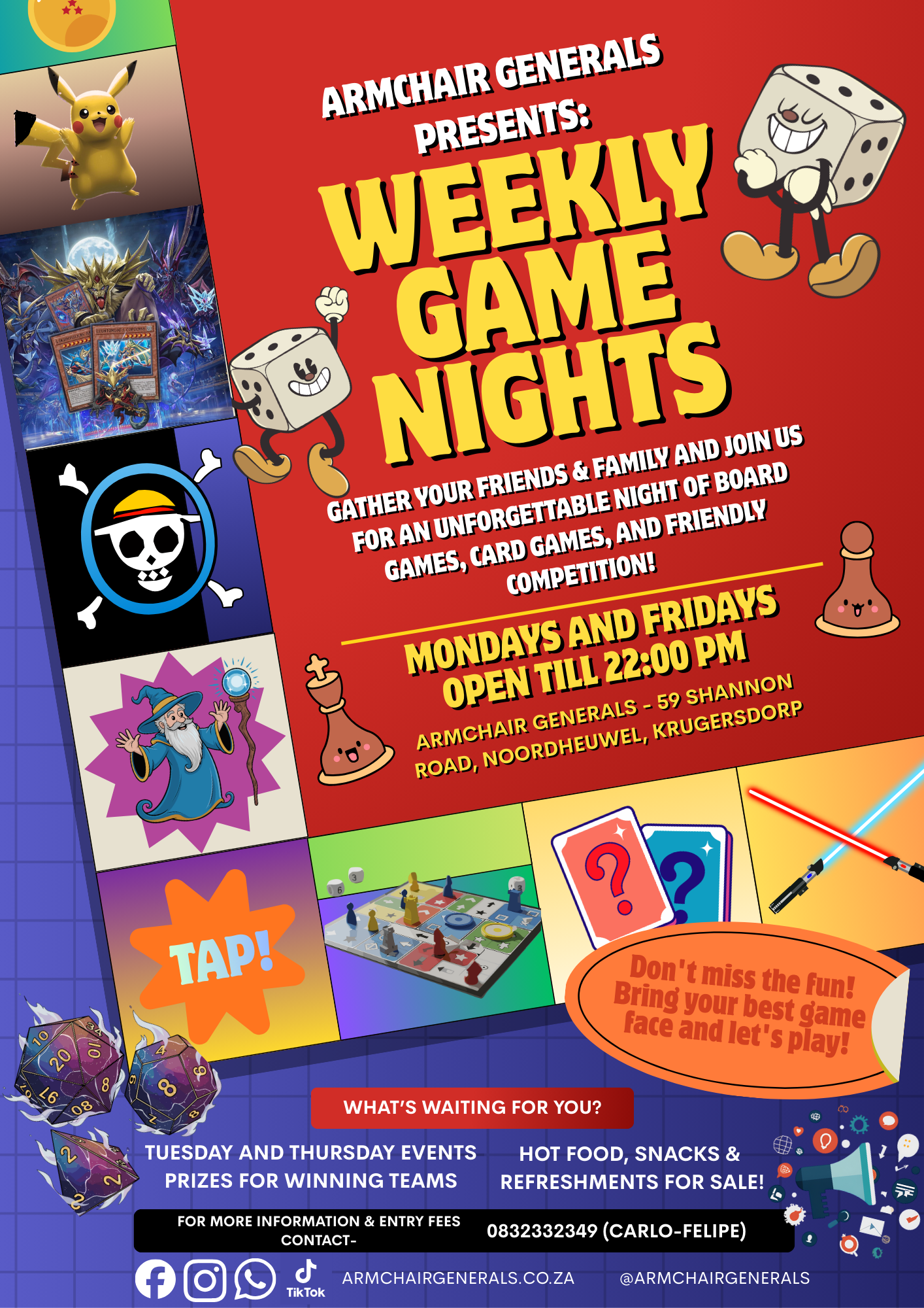 Armchair Generals Weekly Events! Armchair Generals