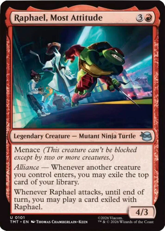 TMT - Teenage Mutant Ninja Turtles - Raphael, Most Attitude (FOIL) Magic The Gathering