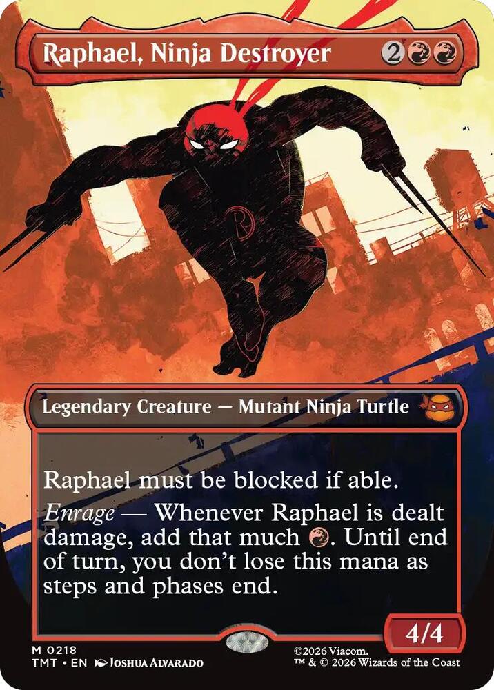 PZA - Teenage Mutant Ninja Turtles Source Material - Raphael, Ninja Destroyer (Borderless) Magic The Gathering