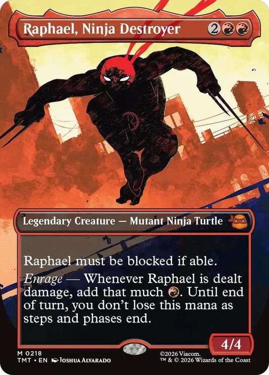 PZA - Teenage Mutant Ninja Turtles Source Material - Raphael, Ninja Destroyer (Borderless) Magic The Gathering