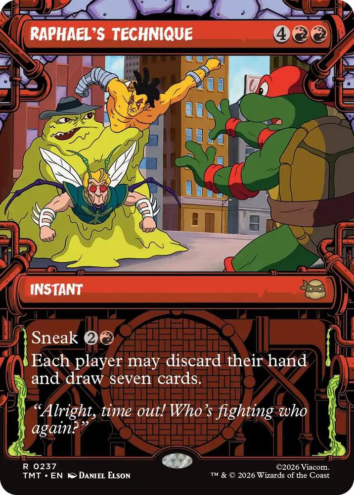 TMT - Teenage Mutant Ninja Turtles - Raphael's Technique (SHOWCASE) (FOIL) Magic The Gathering