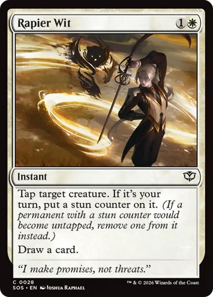 SOS - Secrets Of Strixhaven - Rapier Wit Magic The Gathering
