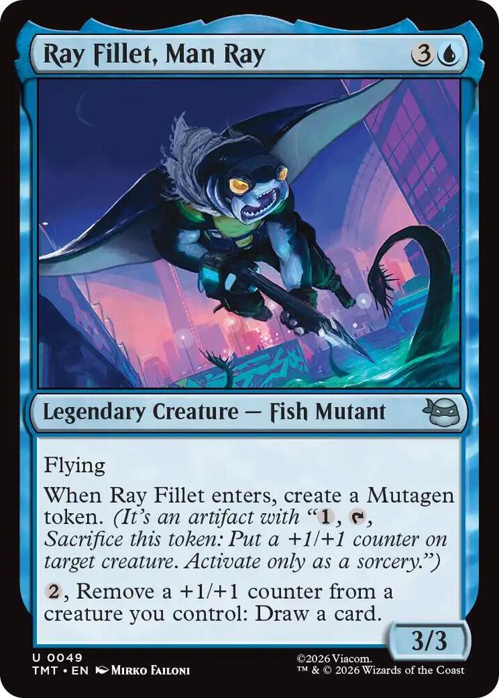 TMT - Teenage Mutant Ninja Turtles - Ray Fillet, Man Ray (FOIL) Magic The Gathering
