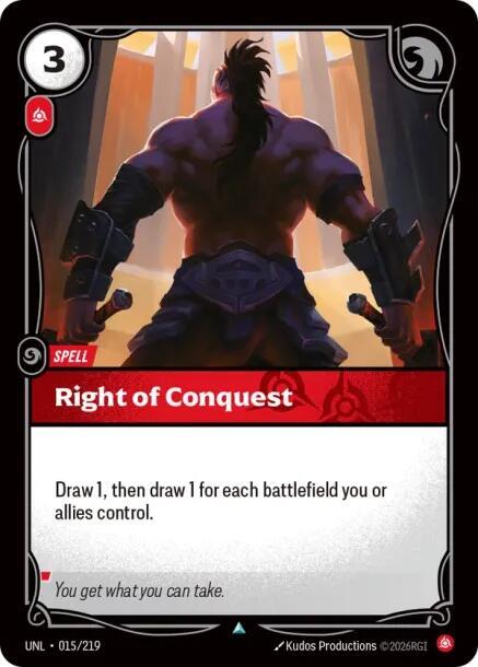 [UNL] - Riftbound: Unleashed - Right of Conquest Riftbound