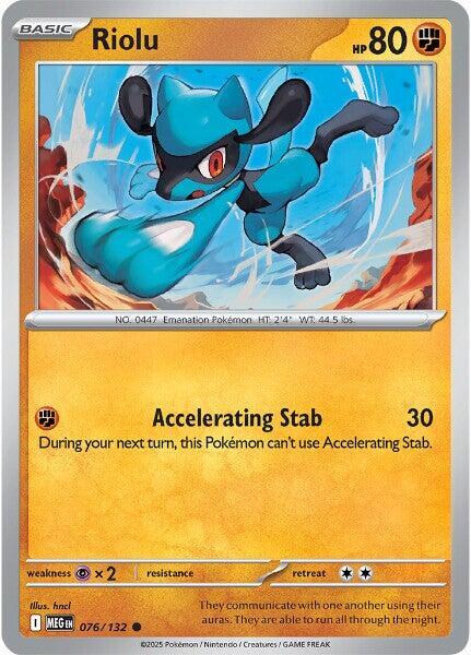 Pokemon - ME01 - Mega Evolution - Riolu - 076/132 Pokemon
