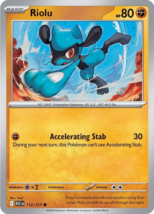 Pokemon - Ascended Heroes [ASC] - Riolu - 112/217 Pokemon