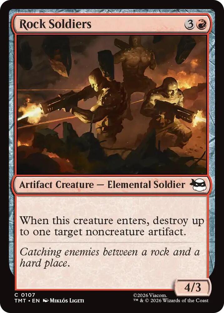 TMT - Teenage Mutant Ninja Turtles - Rock Soldiers (FOIL) Magic The Gathering