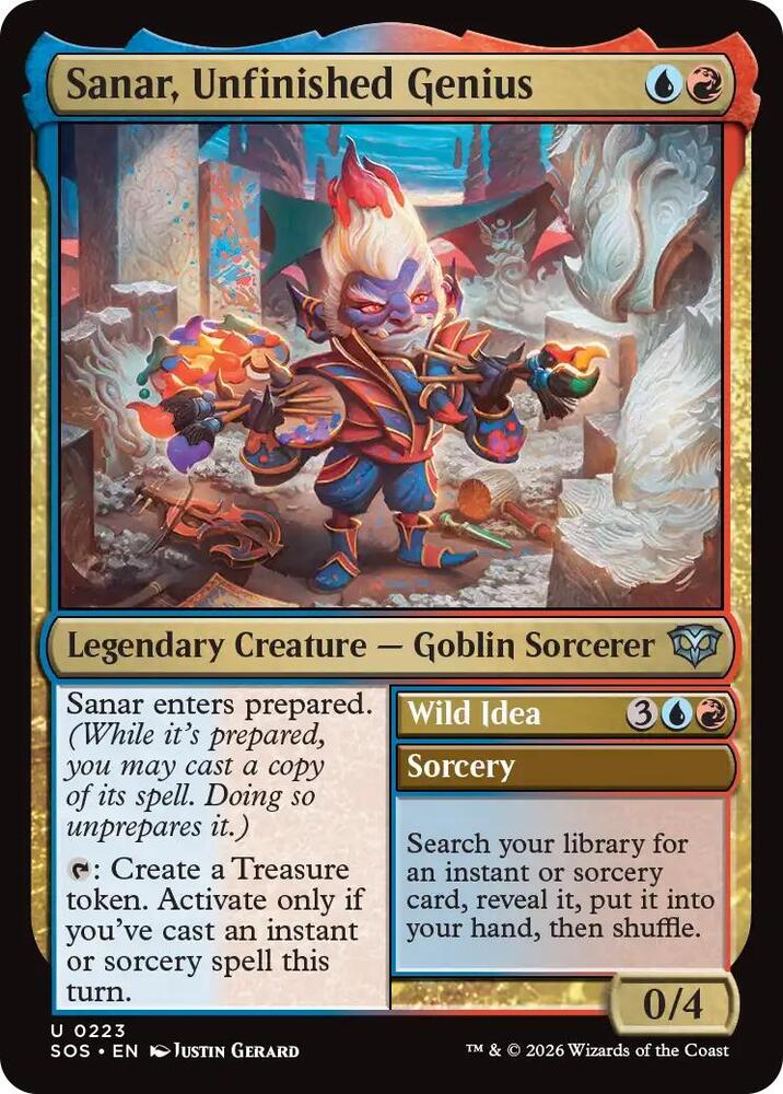 SOS - Secrets of Strixhaven - Sanar, Unfinished Genius Magic The Gathering