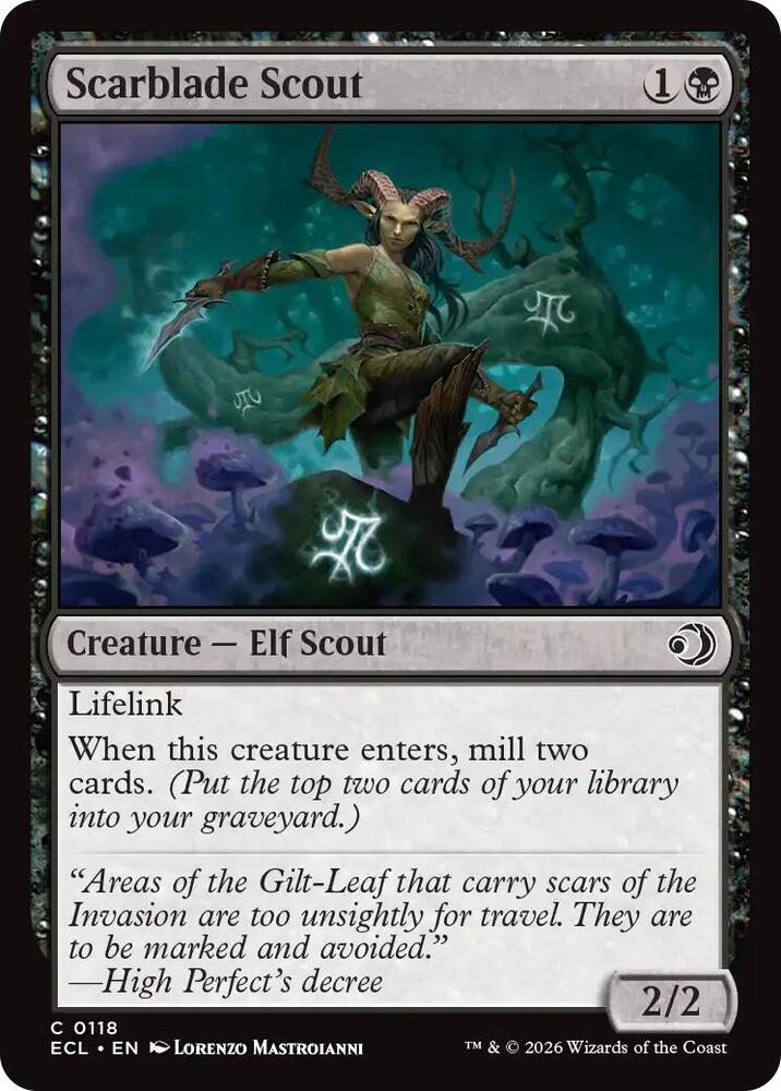 ECL - Lorwyn Eclipsed MTG Card - Scarblade Scout Magic The Gathering