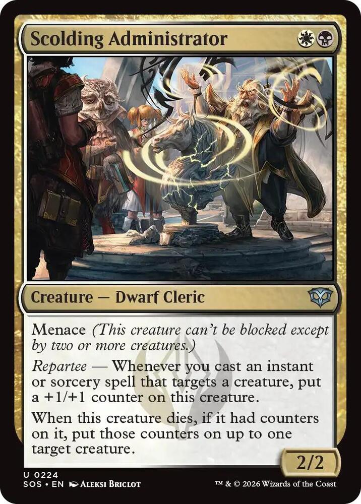 SOS - Secrets of Strixhaven - Scolding Administrator Magic The Gathering