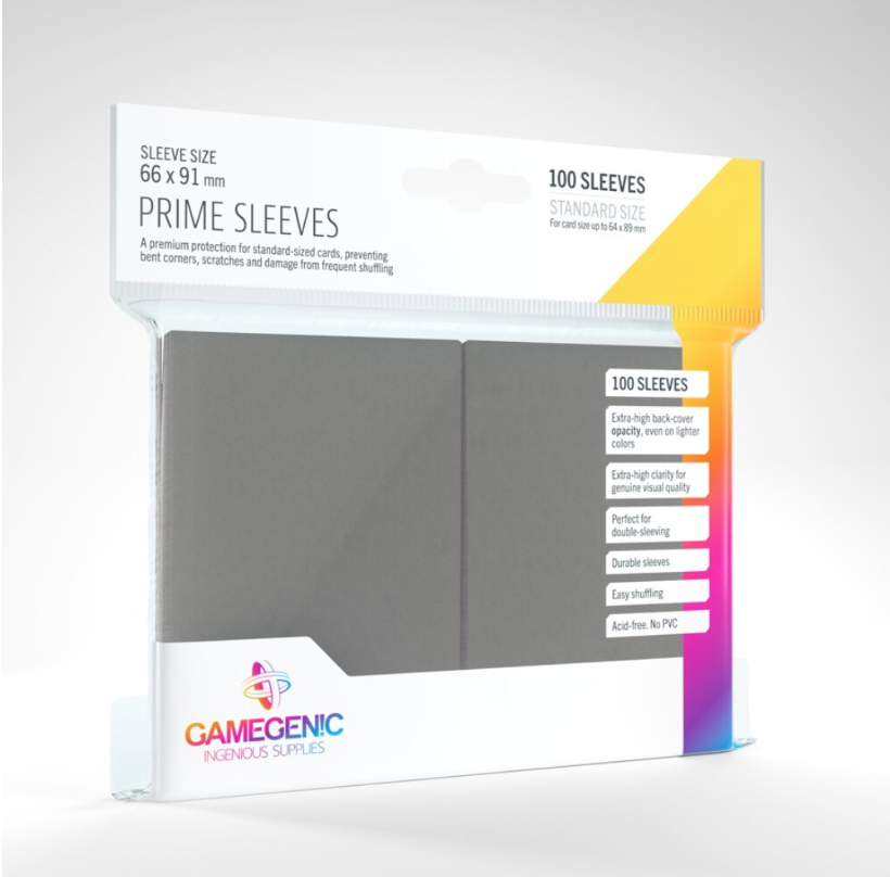 GameGenic - Prime Sleeves: Gray (100) GameGenic