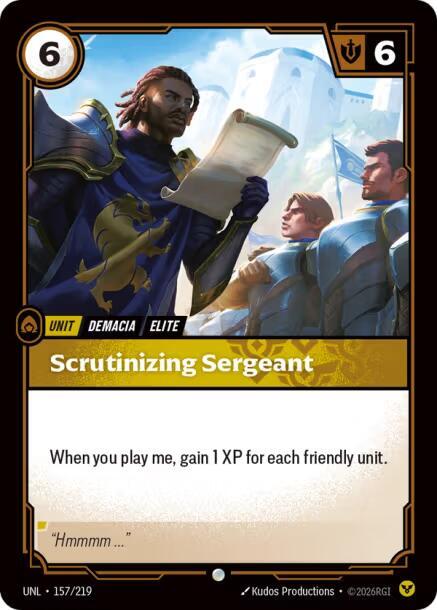 [UNL] - Riftbound: Unleashed  - Scrutinizing Sergeant Riftbound
