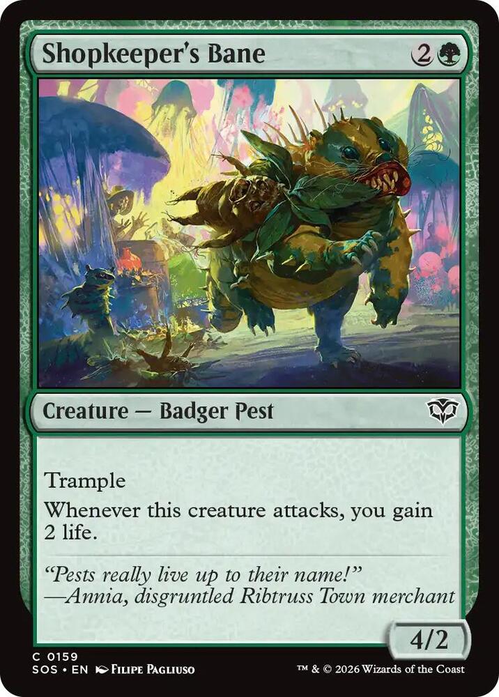 SOS - Secrets Of Strixhaven - Shopkeeper's Bane Magic The Gathering