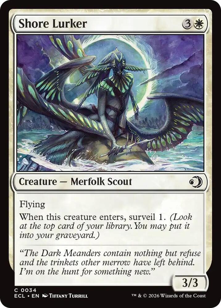 ECL - Lorwyn Eclipsed MTG Card - Shore Lurker Magic The Gathering