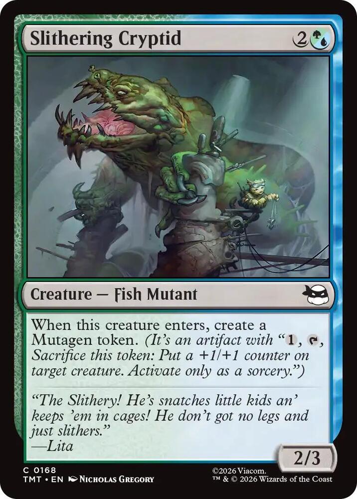 TMT - Teenage Mutant Ninja Turtles - Slithering Cryptid (FOIL) Magic The Gathering