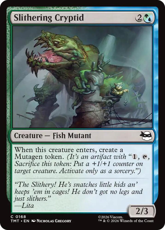 TMT - Teenage Mutant Ninja Turtles - Slithering Cryptid (FOIL) Magic The Gathering