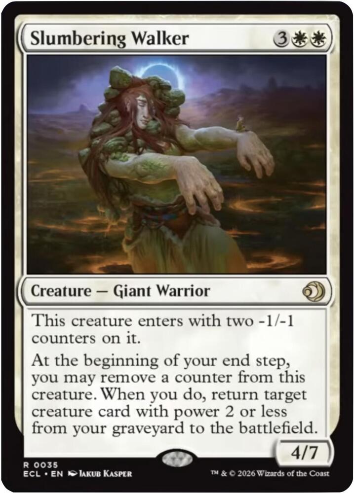 ECL - Lorwyn Eclipsed MTG Card - Slumbering Walker Magic The Gathering