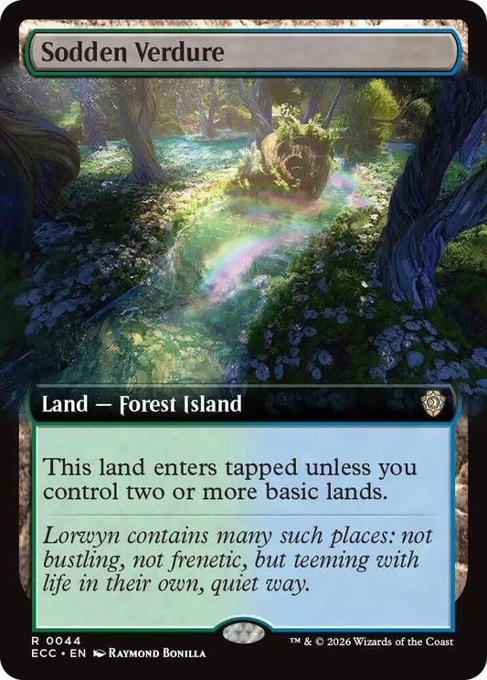 ECC - Commander: Lorwyn Eclipsed - Sodden Verdure (Extended Art) Magic The Gathering