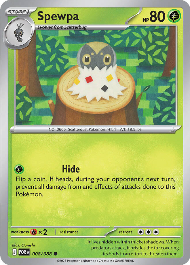 Pokemon - Perfect Order (POR) - Spewpa - 008/088 Pokemon