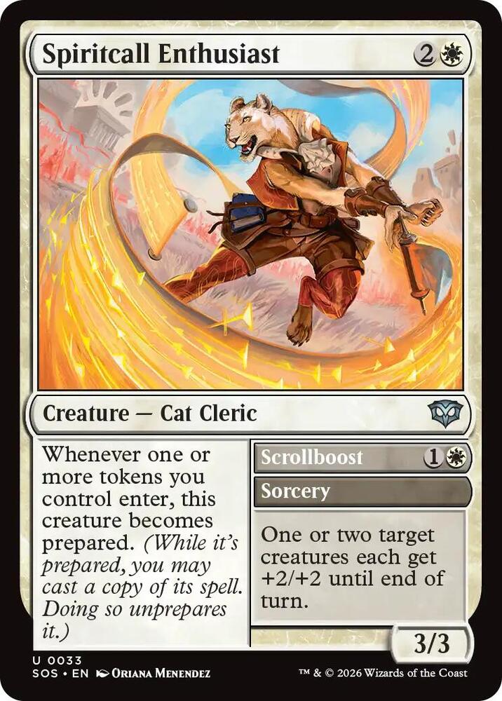 SOS - Secrets of Strixhaven - Spiritcall Enthusiast (Foil) Magic The Gathering