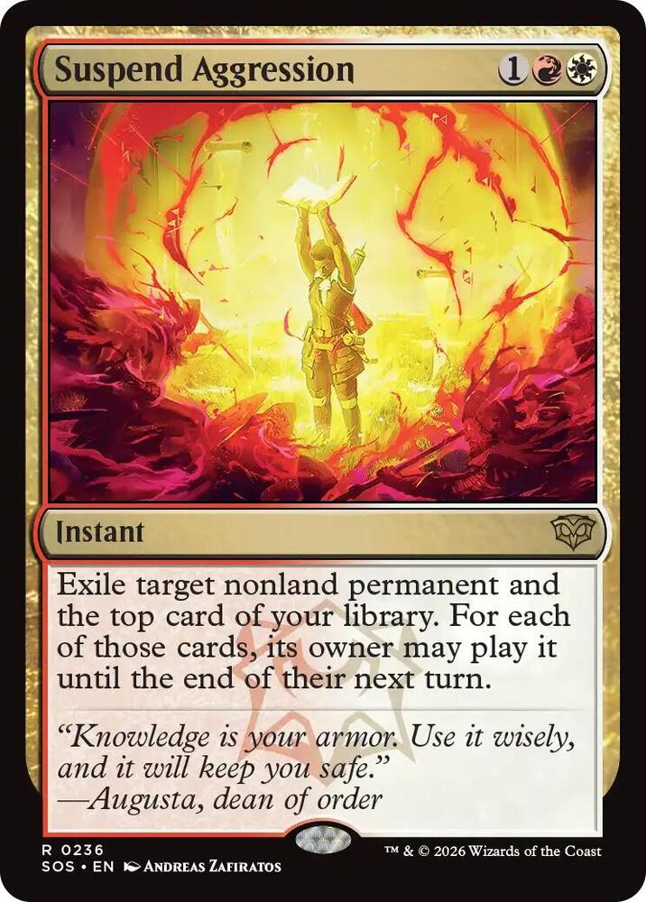 SOS - Secrets of Strixhaven - Suspend Aggression Magic The Gathering